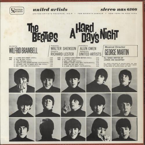 The Beatles A Hard Day's Night - 4th US vinyl LP album (LP record